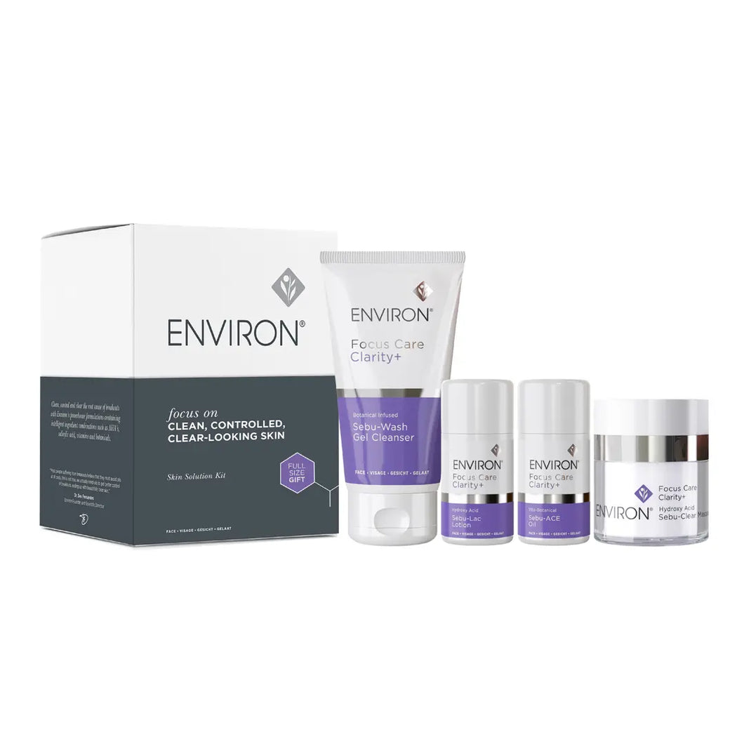 Focus On Clean, Controlled, Clear-Looking Skin Solution Set - Free Gift Worth £34